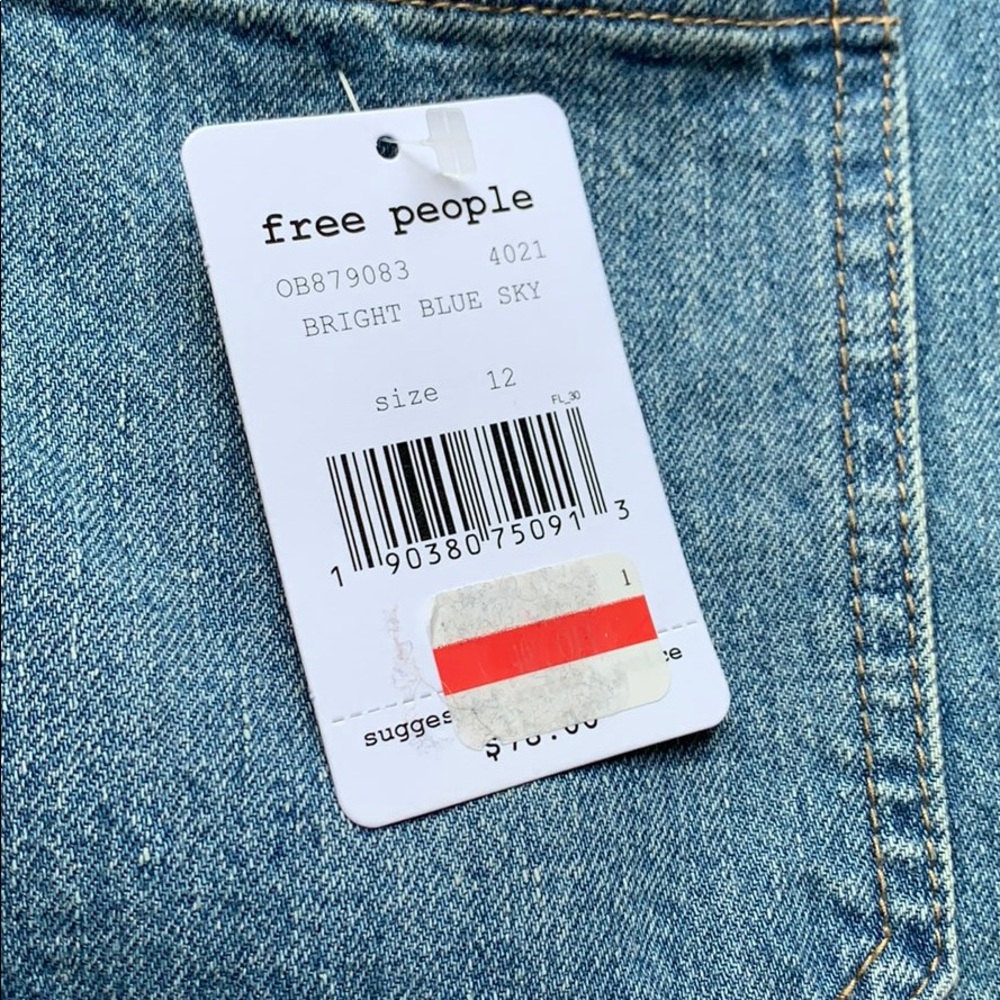 FREE PEOPLE 🦋 denim mini jumper - Picture 3 of 5